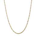 14kt Yellow Gold Flat Figaro Chain 24 inch Lobster Clasp X767