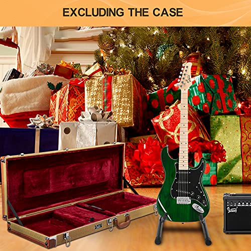 Full Size Electric Guitar with 20W Amp and Accessories Pack Guitar Bag (Blue) Q710609
