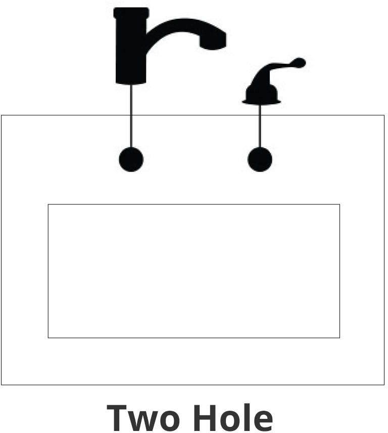 Black Composite Granite Prep Sink with Two Holes, 16-Inch K719754