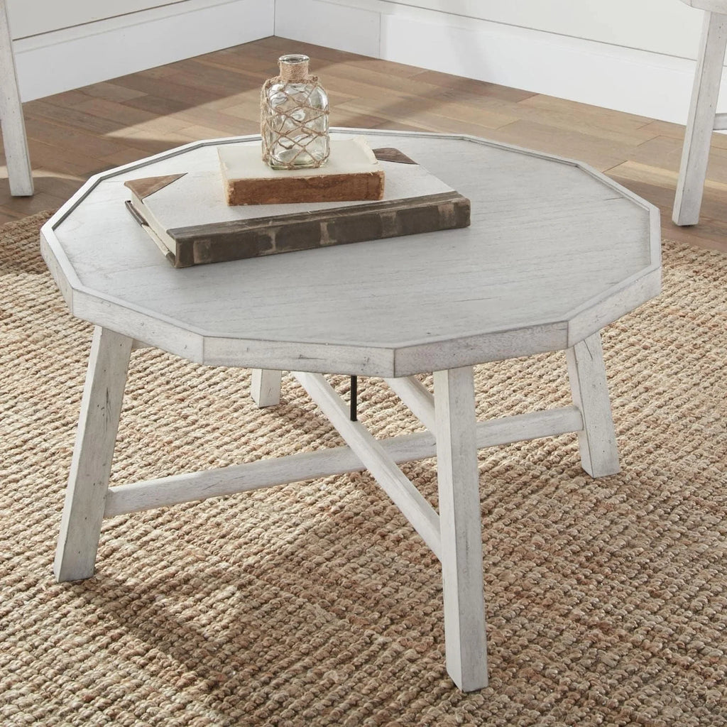 Vanilla Brown Solid Wood Cocktail Table G4086