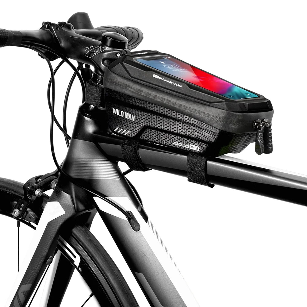 Black Waterproof Hard Shell Bicycle Bag S4020