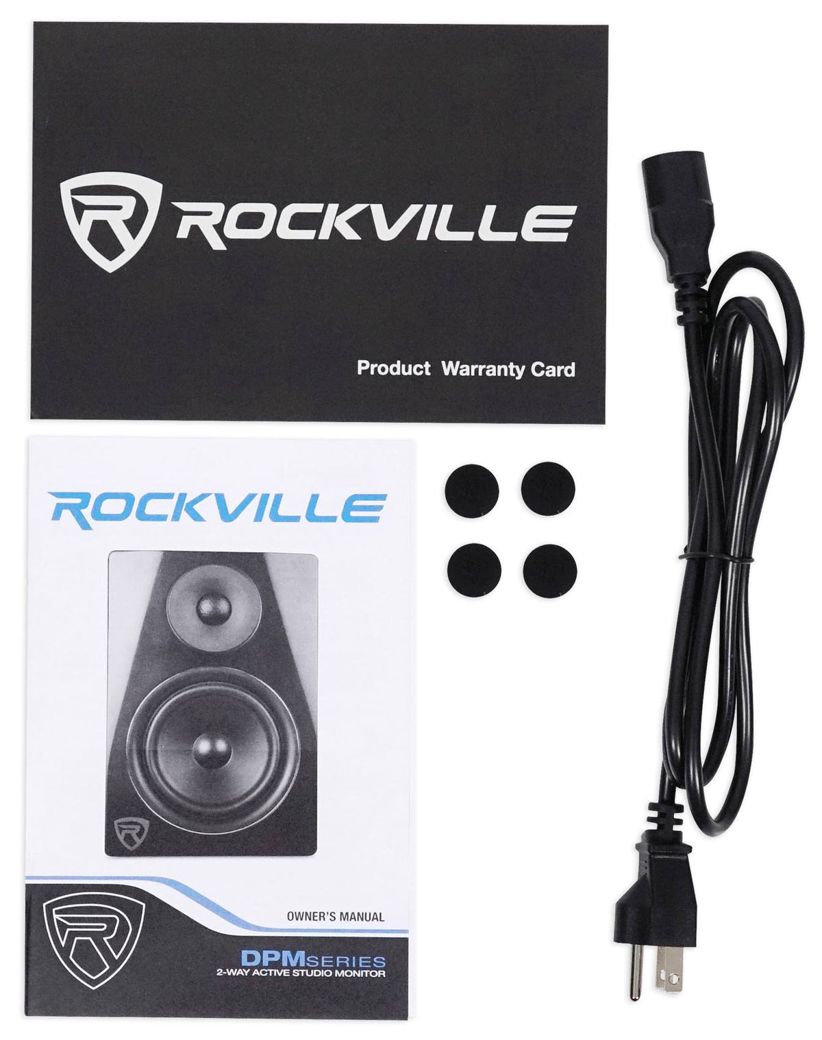 300W Dual Active Studio Monitors with Stands Headphones Mic G25777