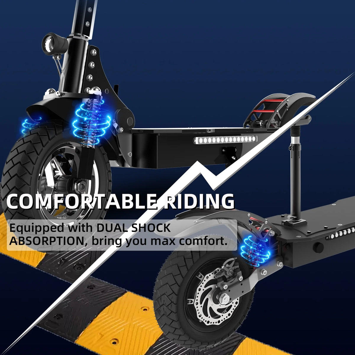 Electric Scooter 35 mph 40 Miles 1300W Foldable U349396