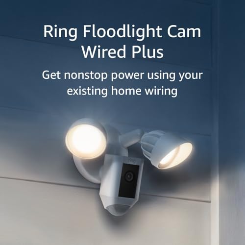 Wired Floodlight Cam with 1080p HD Video I98557