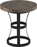 Solid Reclaimed Wood End Table Q107