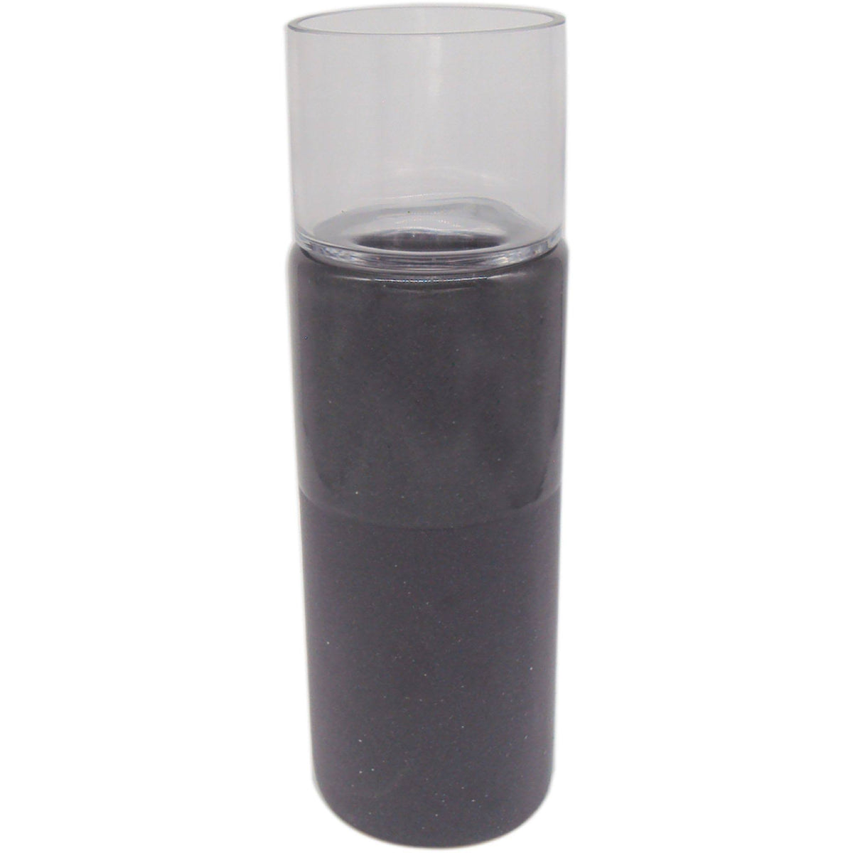 Clear and Black Candle Holder U718135