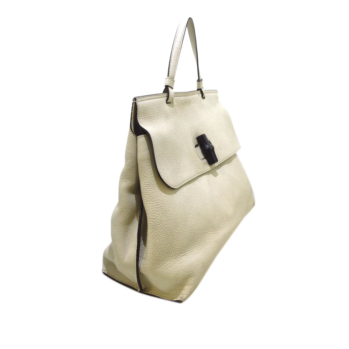 White Calf Leather Satchel M36556