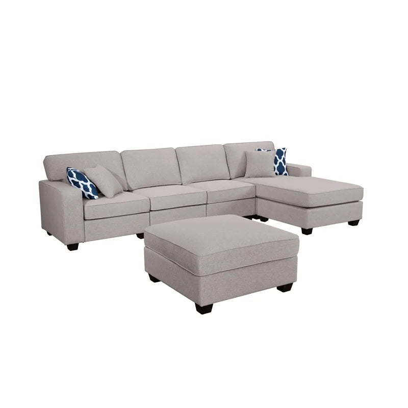 Fabric Reversible Sectional Sofa V66957