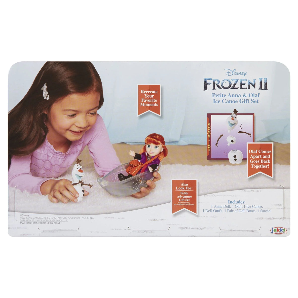 Frozen 2 Petite Princess Anna and Ice Canoe Gift Set Includes Anna, Olaf! Dolls are approximately 6 inches tall X435784