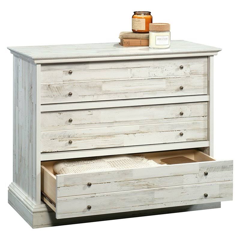 White Plank 3-Drawer Chest W119