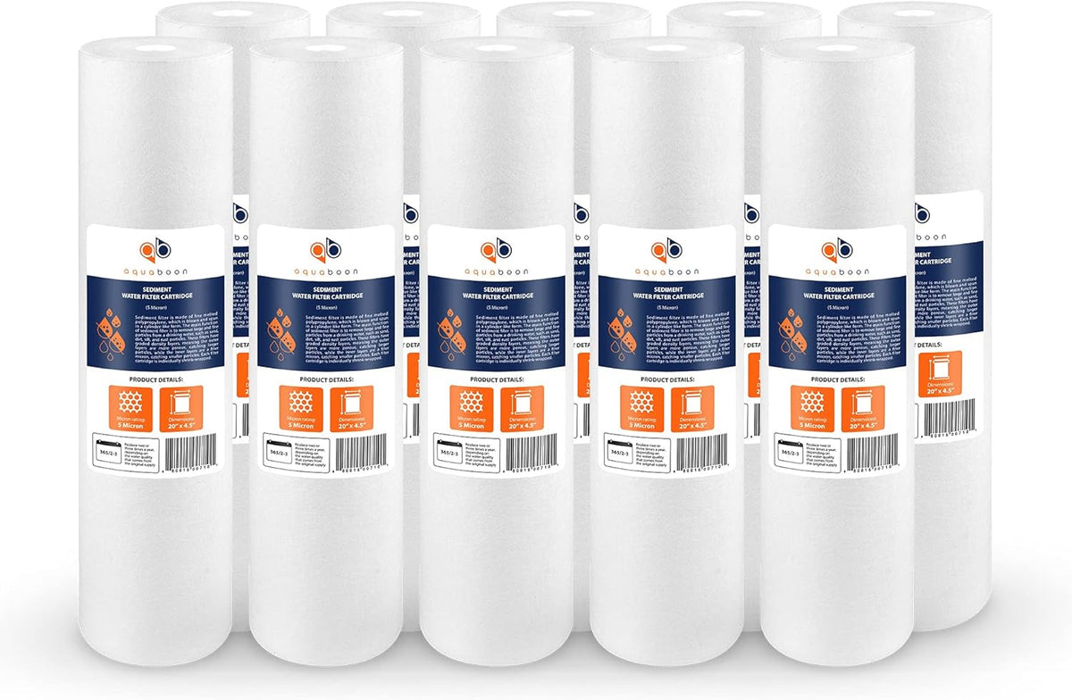 5 Micron 20 Sediment Water Filter Replacement Cartridge 10 Pack Z560158