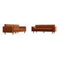 Orange Velvet 2-Piece Sofa Set G691324