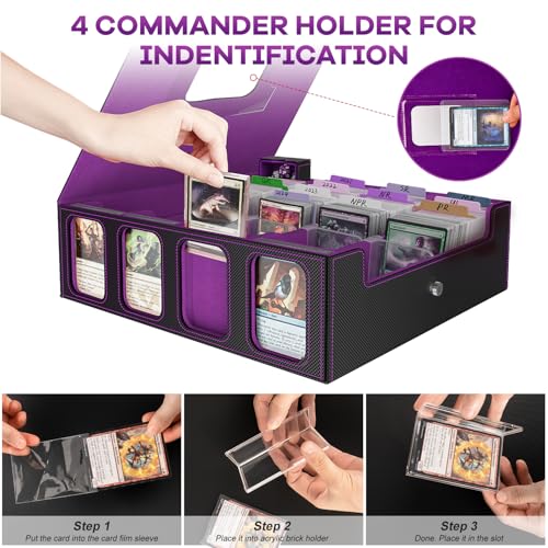 Black & Red Card Storage Box with 30 Divider X68469