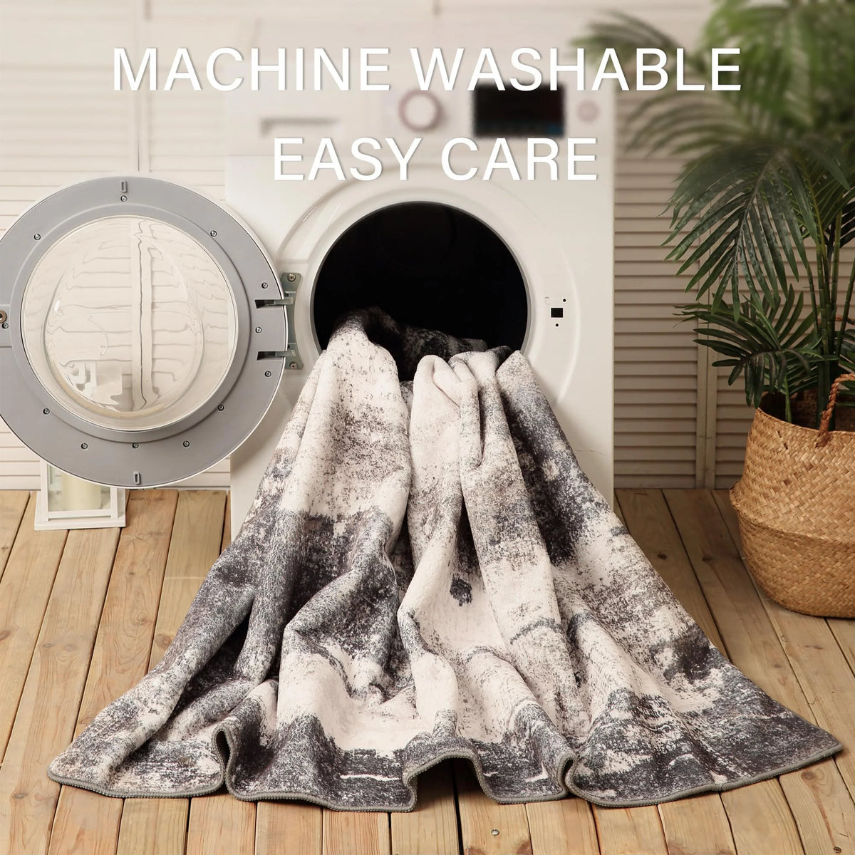 5x7 Abstract Machine Washable Area Rug K579