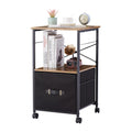Brown 1 Drawer Mobile File Cabinet O966