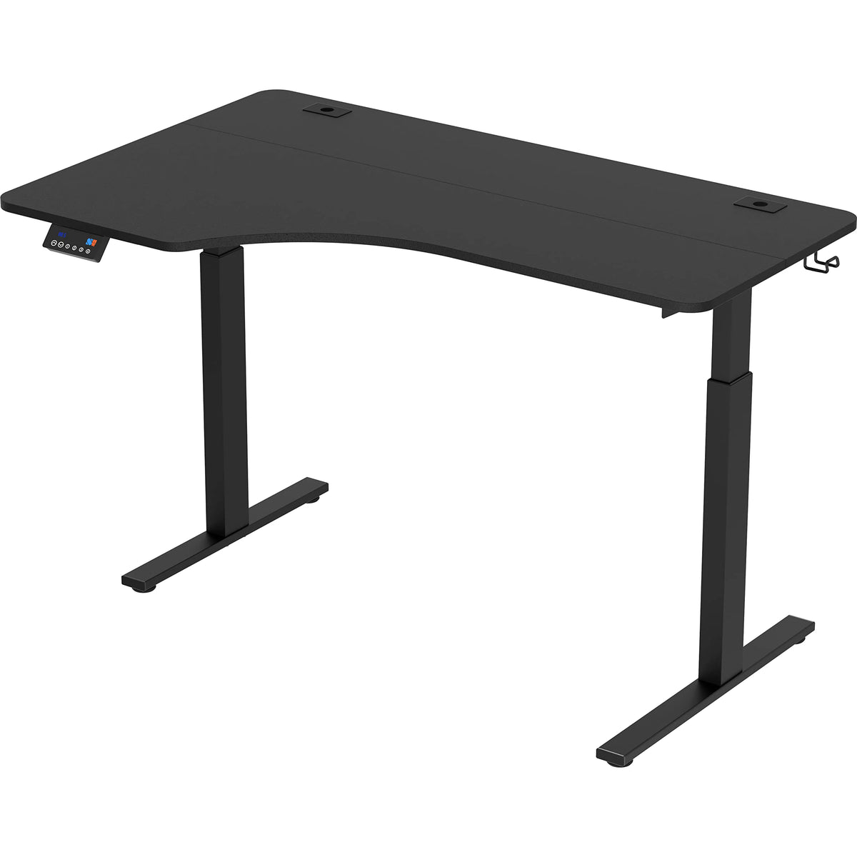 55-Inch L-Shaped Electric Height Adjustable Standing Desk, Black F61180