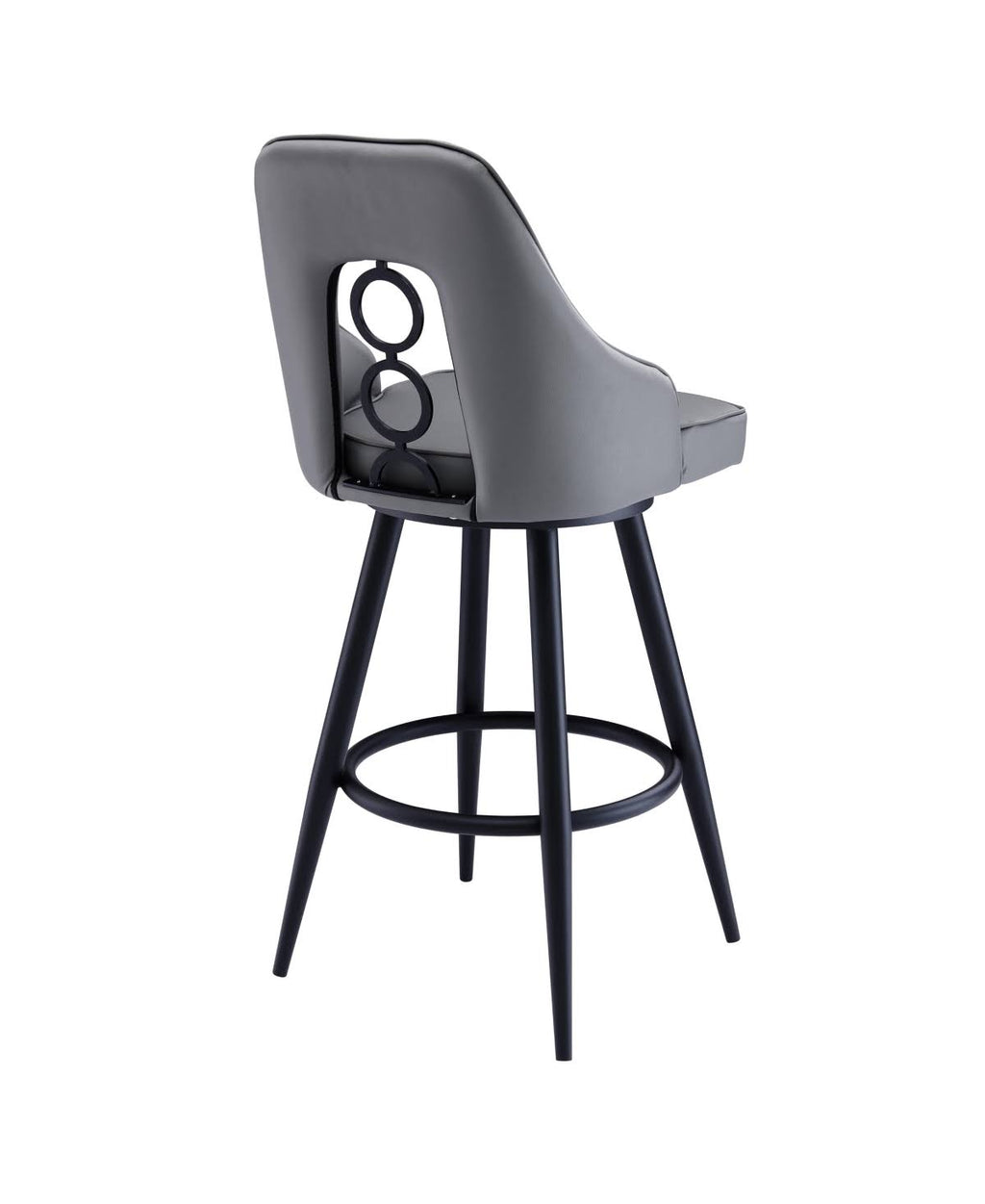 Black Faux Leather Bar Height Barstool I20114
