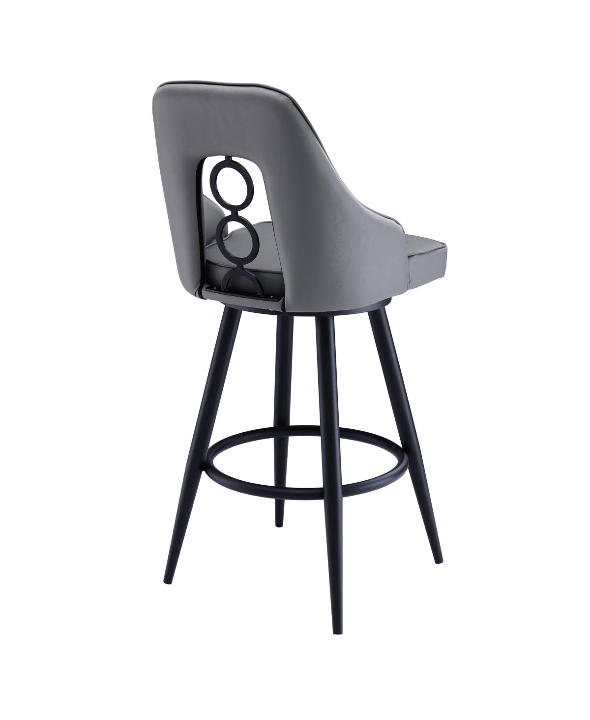 Black Faux Leather Bar Height Barstool I20114