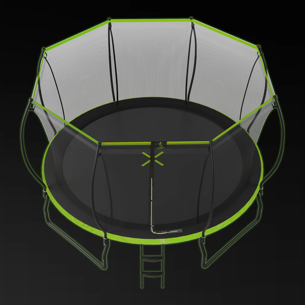 14FT Trampoline with Enclosure and Ladder R452