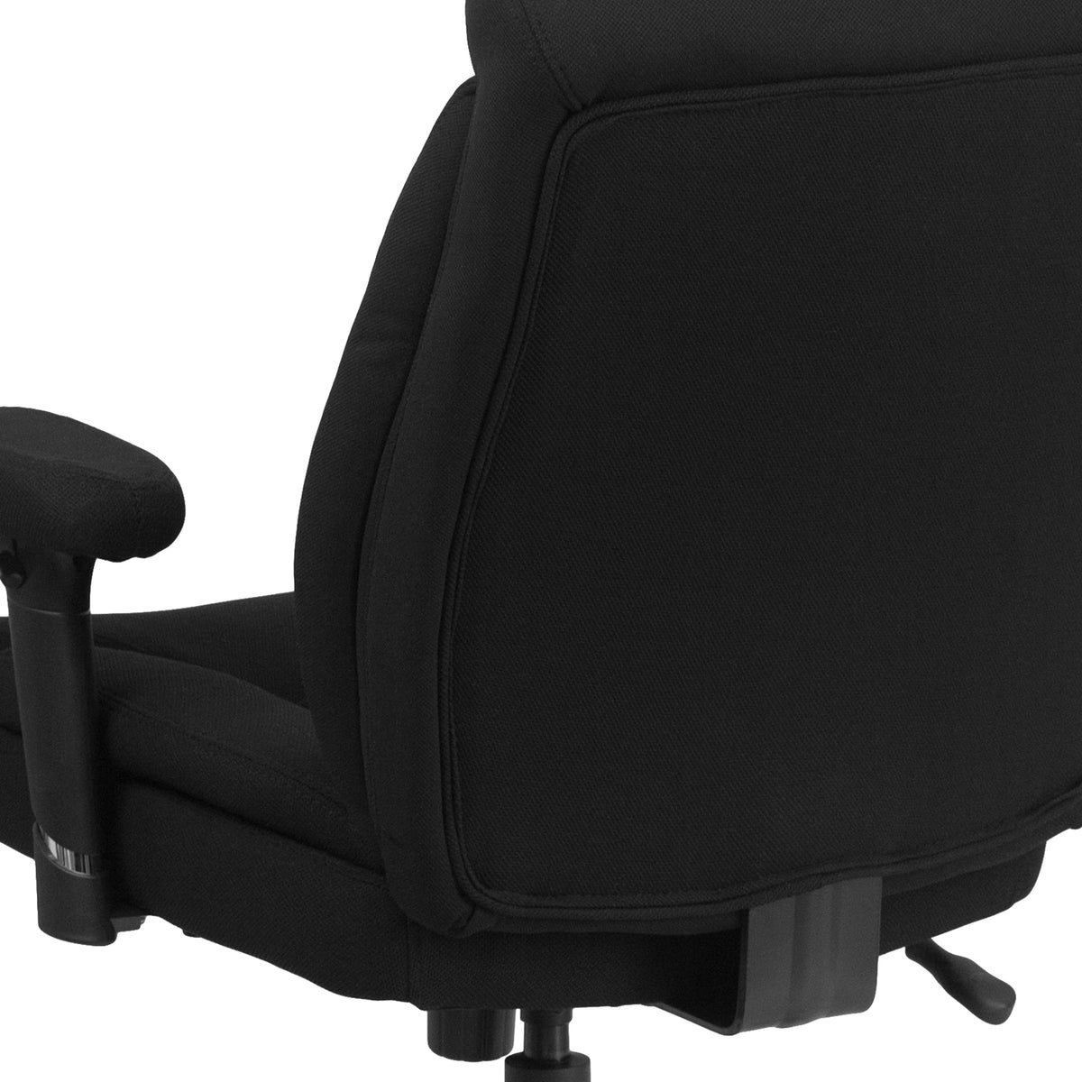 Big & Tall 400 lb. Rated Black Fabric Tufted Swivel Ergonomic Office Chair Y7249