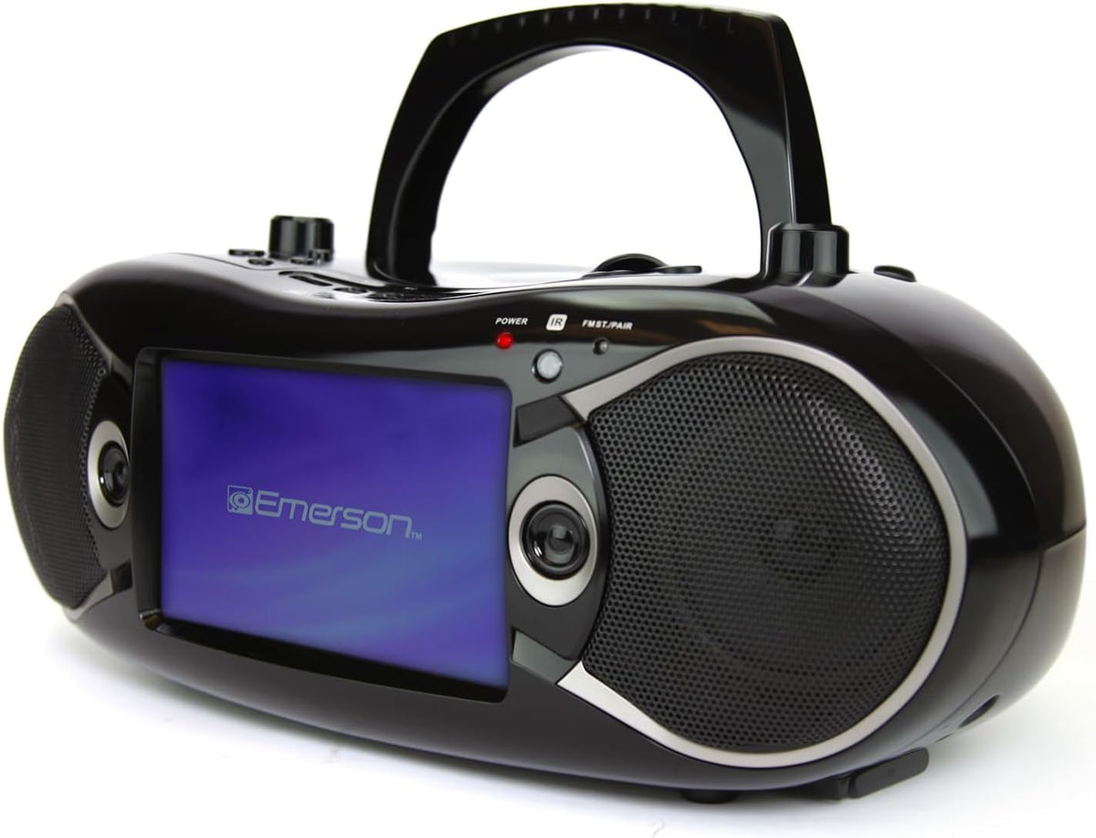 Black 7" Bluetooth DVD Boombox with AM/FM Radio M295