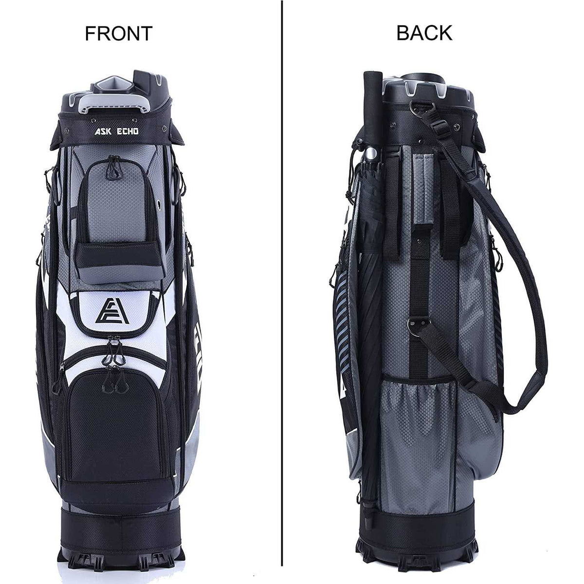 14 Way Organizer Golf Cart Bag with Rain Cover I13377