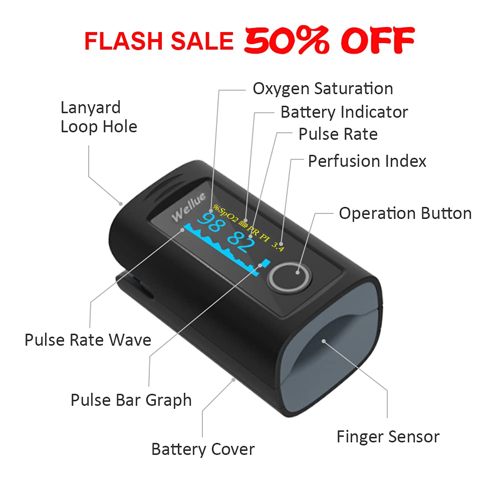 Bluetooth Fingertip Pulse Oximeter with Carry Bag Y161