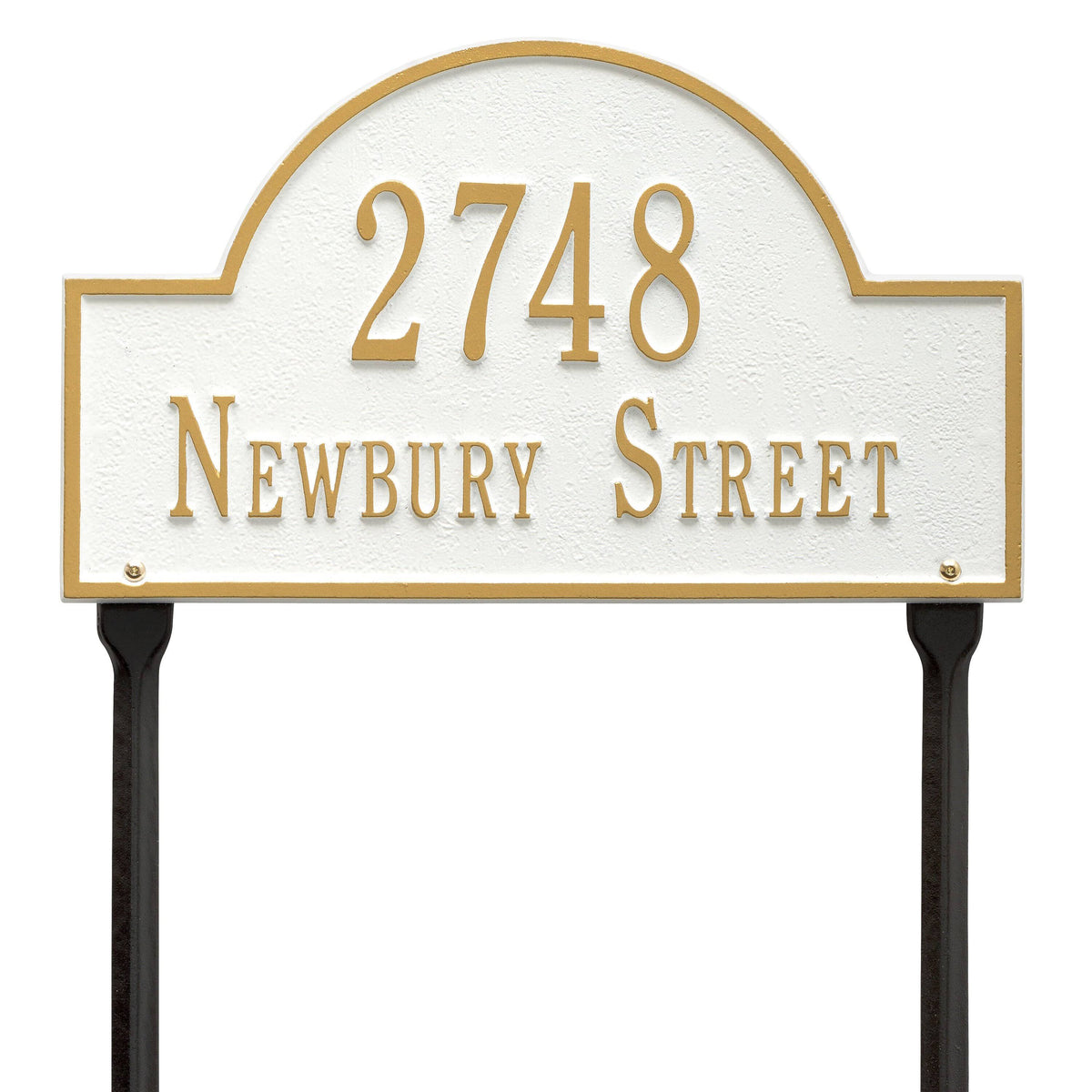 Arch Marker - Standard Lawn - Two Line in Oil Rubbed Bronze I60114