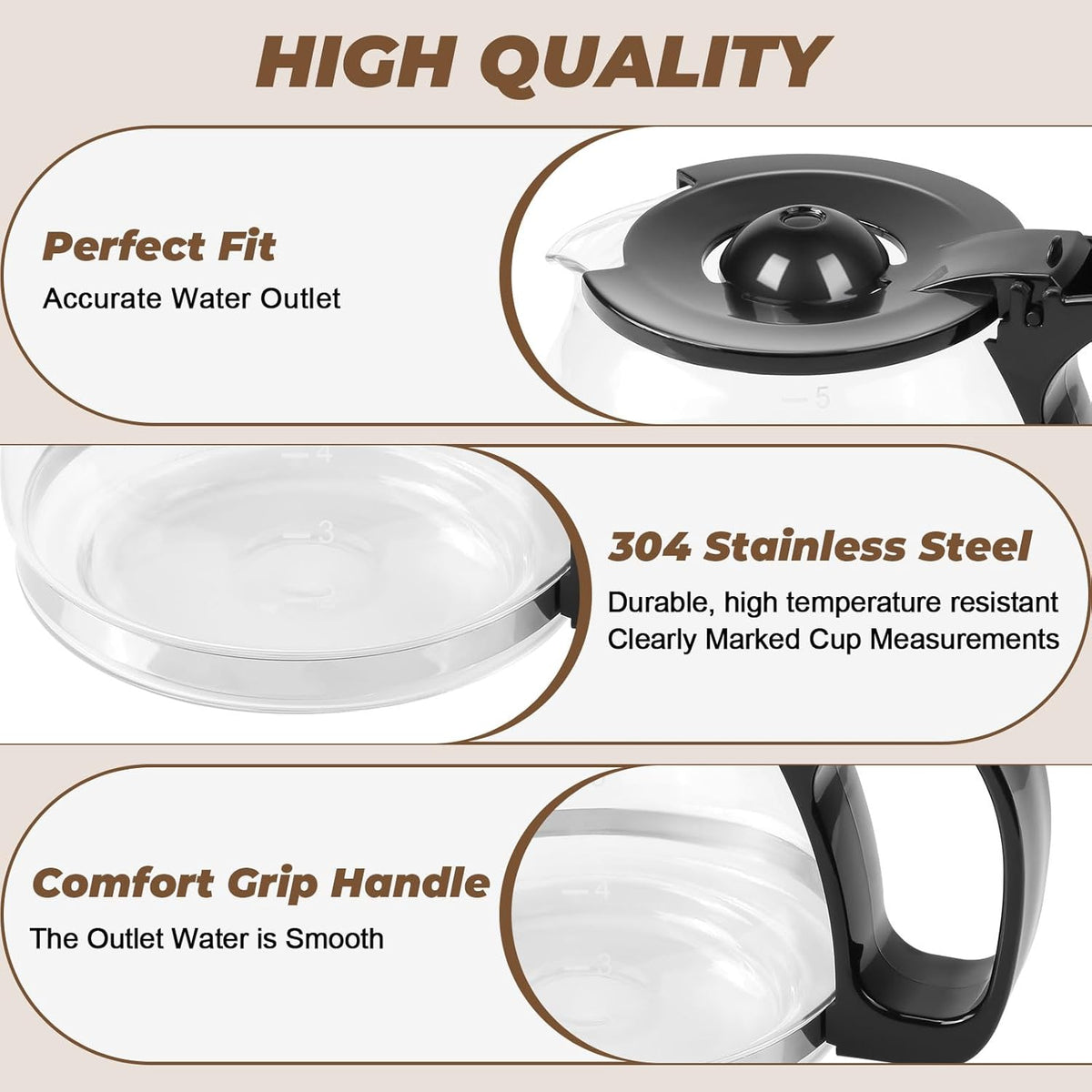 4-Cup Glass Carafe G251