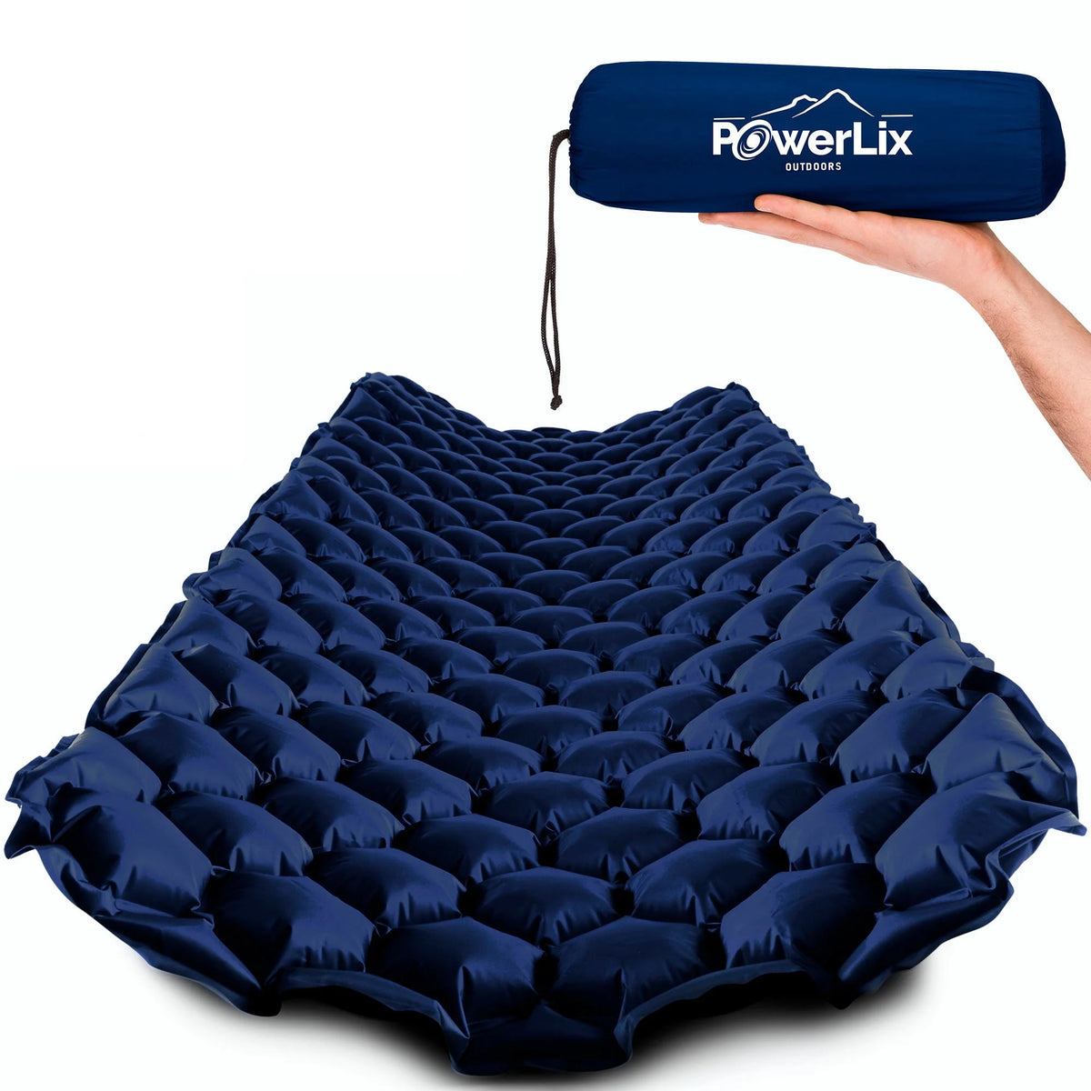Ultralight Compact Inflatable Camping Sleeping Pad Navy Blue V87435