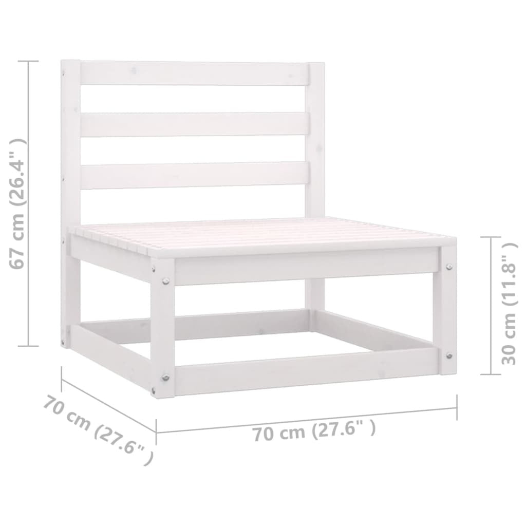 4 Piece White Pinewood Sectional Sofa Set with Cushion C230