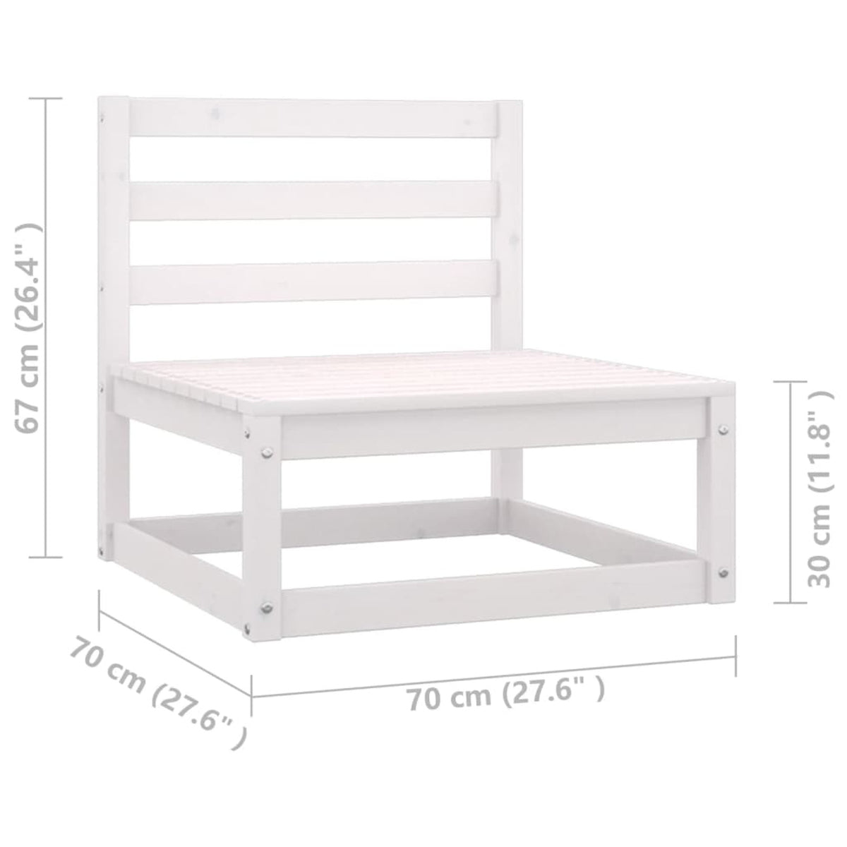 4 Piece White Pinewood Sectional Sofa Set with Cushion C230