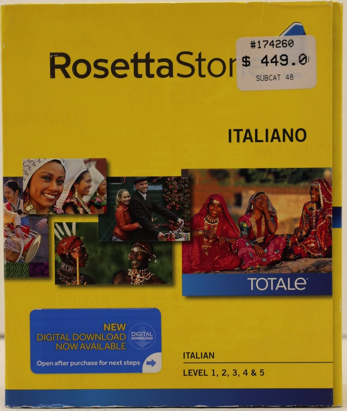 Italian Level 1-5 Set, Up to 5 Users, Up to 2 Computers, Version 4, Box Pack A54386