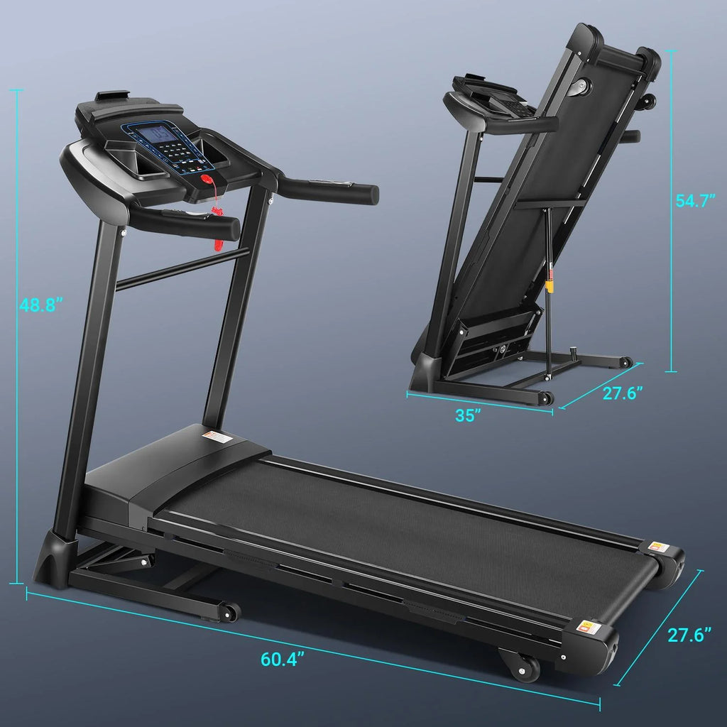Auto Incline Treadmill with Bluetooth Speaker and LCD Display J16026