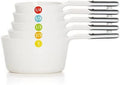 6-Piece Plastic Measuring Cups White 5 Count D4468