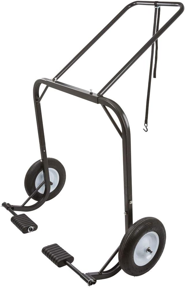 Black Ice Snowmobile Dolly Cart with Large Pneumatic Wheels Y55716