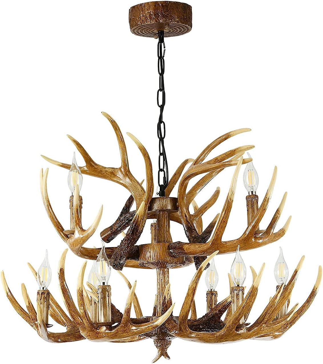 Antler Chandelier 9 Lights E12 Base G97158