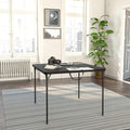 Black Fold-in-Half Card Table with Handle F363742