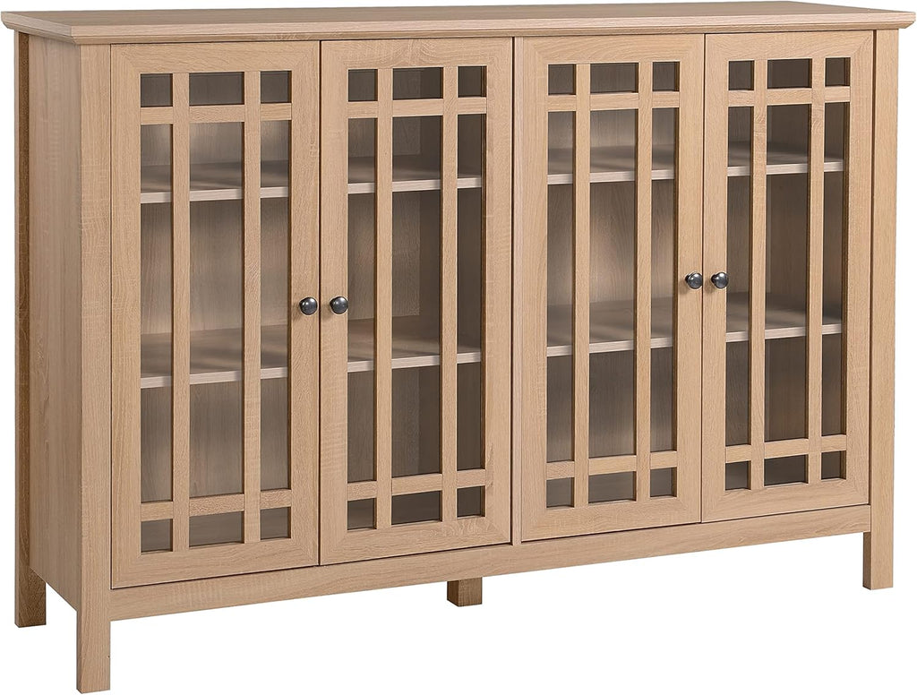 4 Door Glass Accent Cabinet Y75681