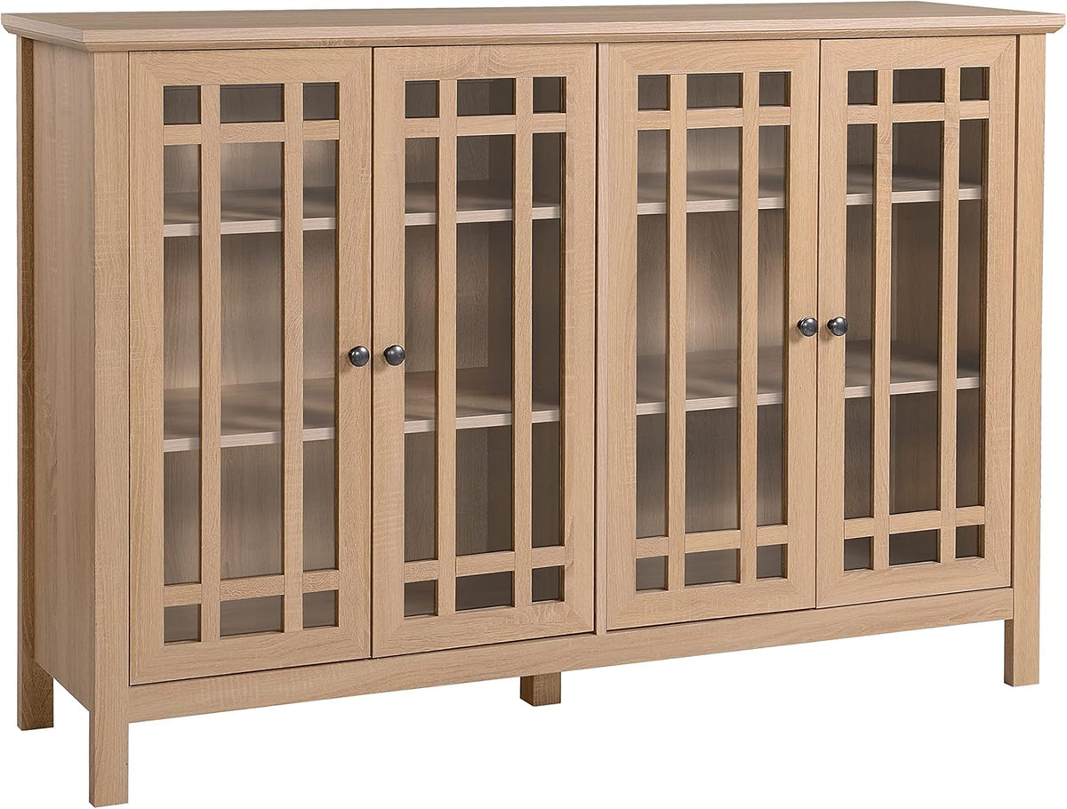 4 Door Glass Accent Cabinet Y75681