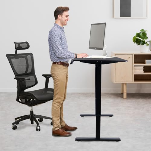 Black Height Adjustable Electric Standing Desk Frame F982
