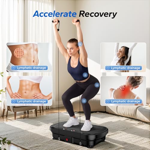 Vibration Plate Exercise Machine with Bluetooth and LED Display Q999