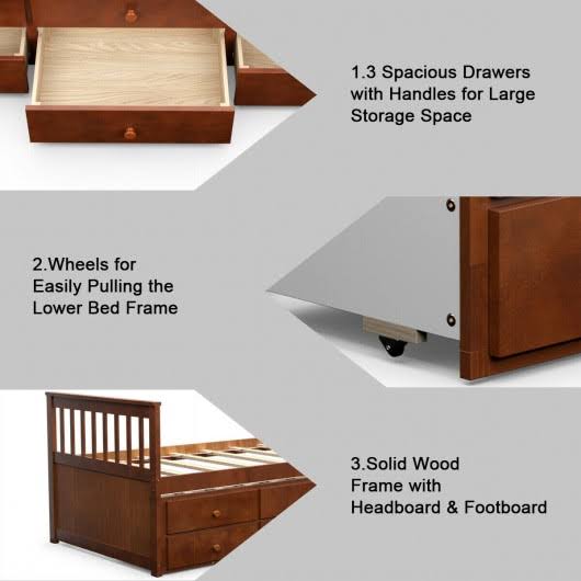Twin Captain's Bunk Bed U97493