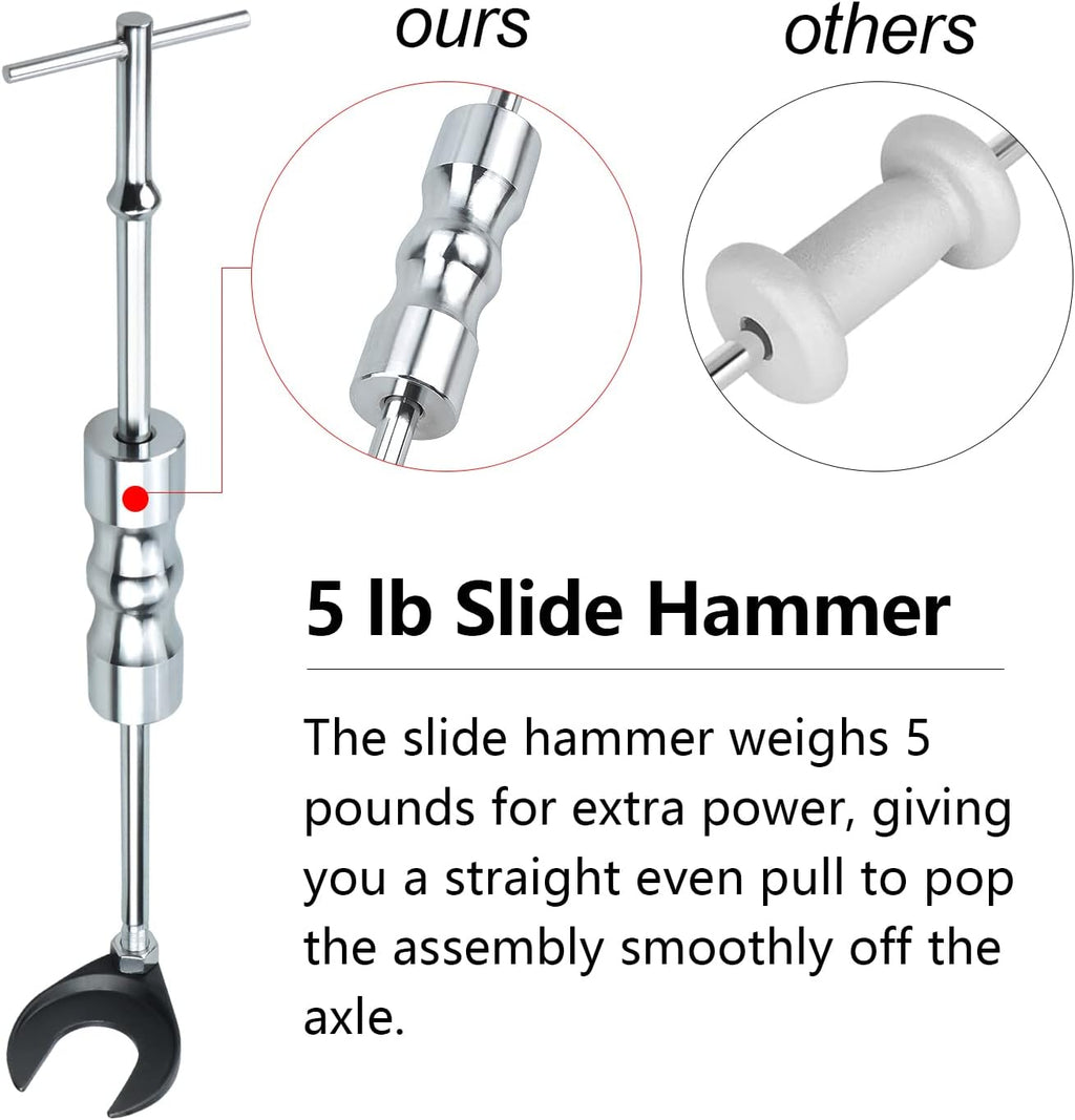 Inner CV Axle Puller Tool Set with 5/8"-18 Slide Hammer & Adapter, Pack of 2 K31818