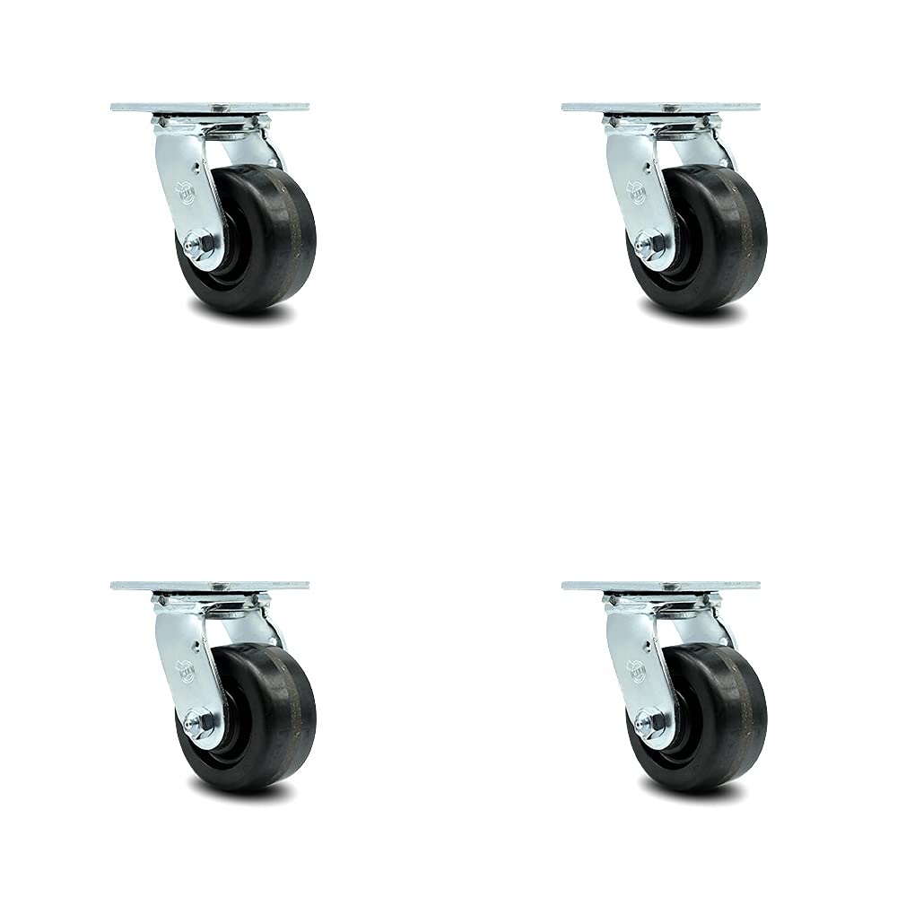 Set of 4 Heavy Duty Replacement Casters with Brakes F3593