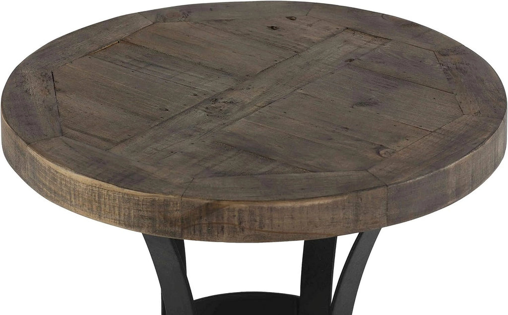 Solid Reclaimed Wood End Table Q107