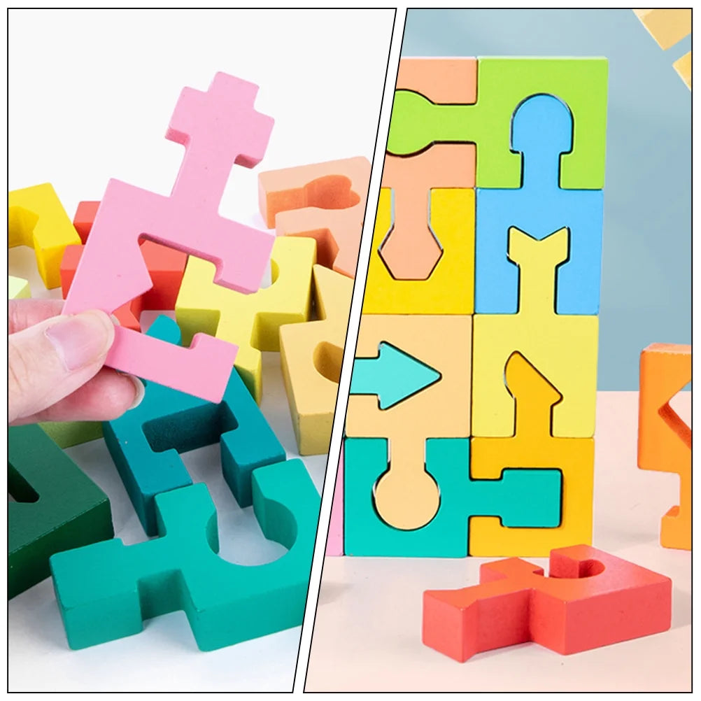 Wooden Shape Matching Blocks Puzzle M52756