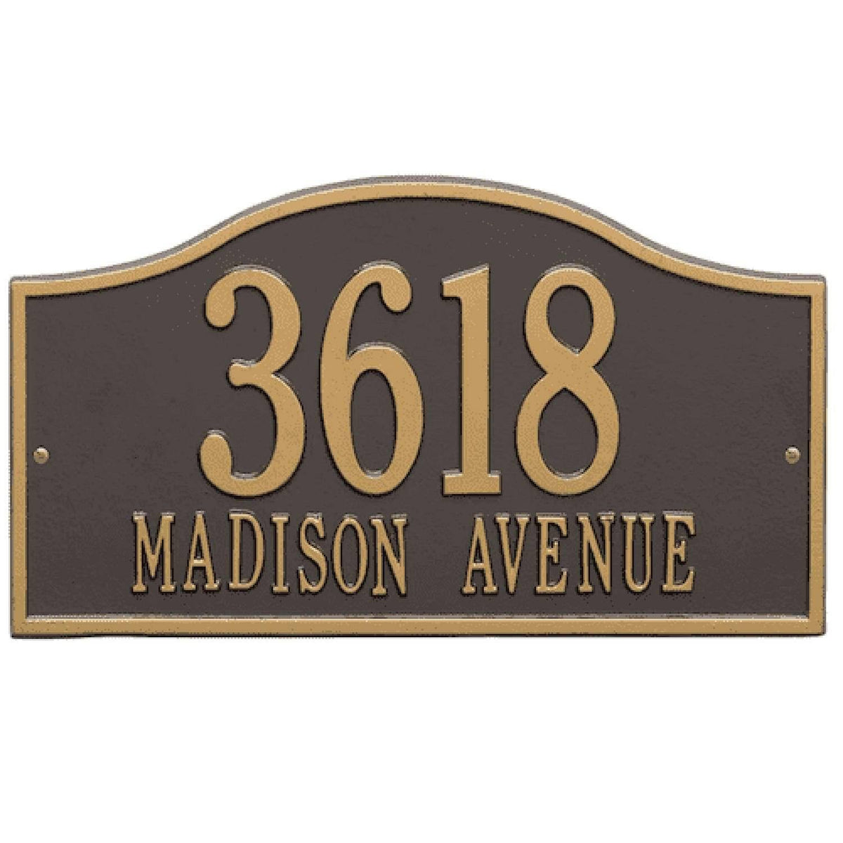 Arch Marker - Standard Lawn - Two Line in Oil Rubbed Bronze I60114