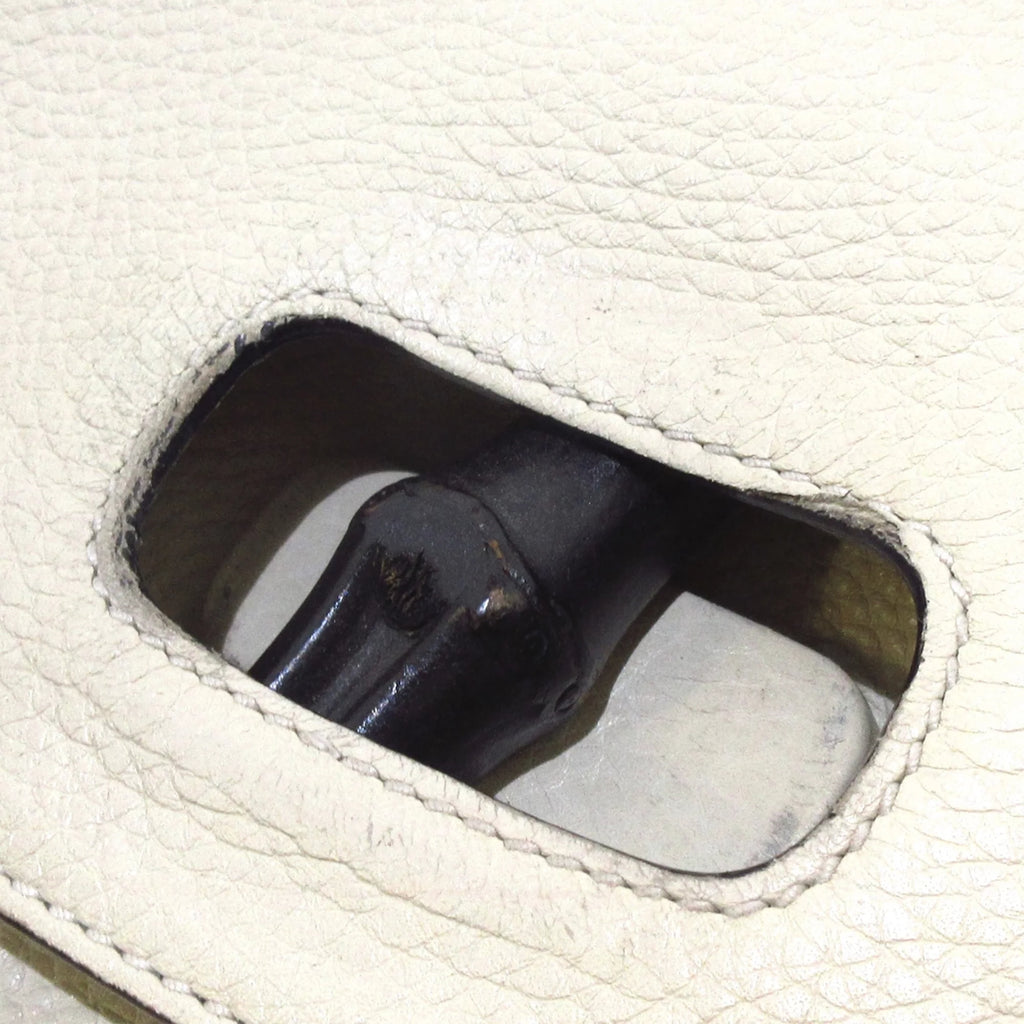White Calf Leather Satchel M36556