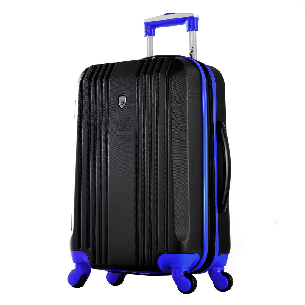 Black/Blue Carry-On Suitcase U80382